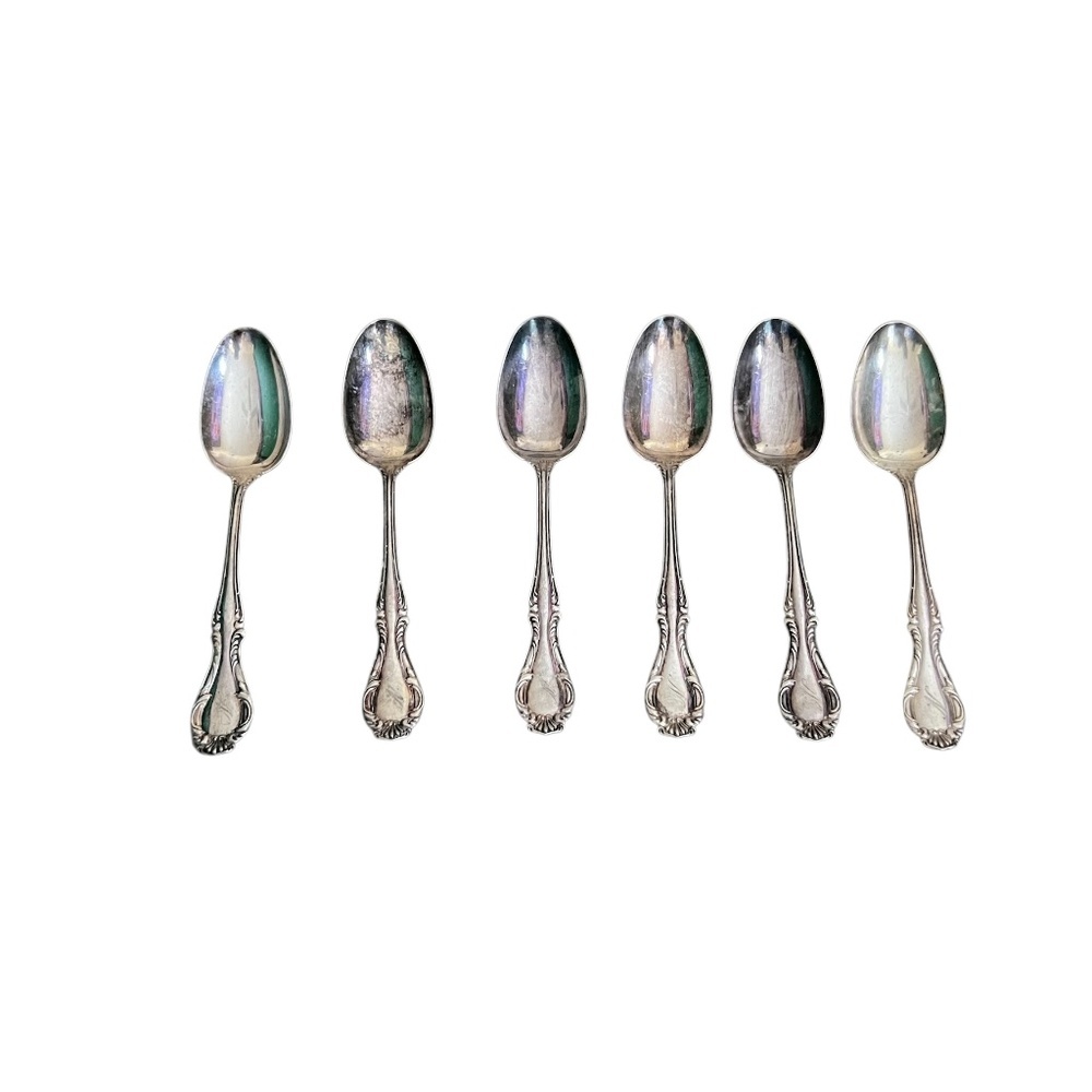 Antique 1835 R. Wallace JOAN Pattern Silver plated Teaspoons With The Monogram N